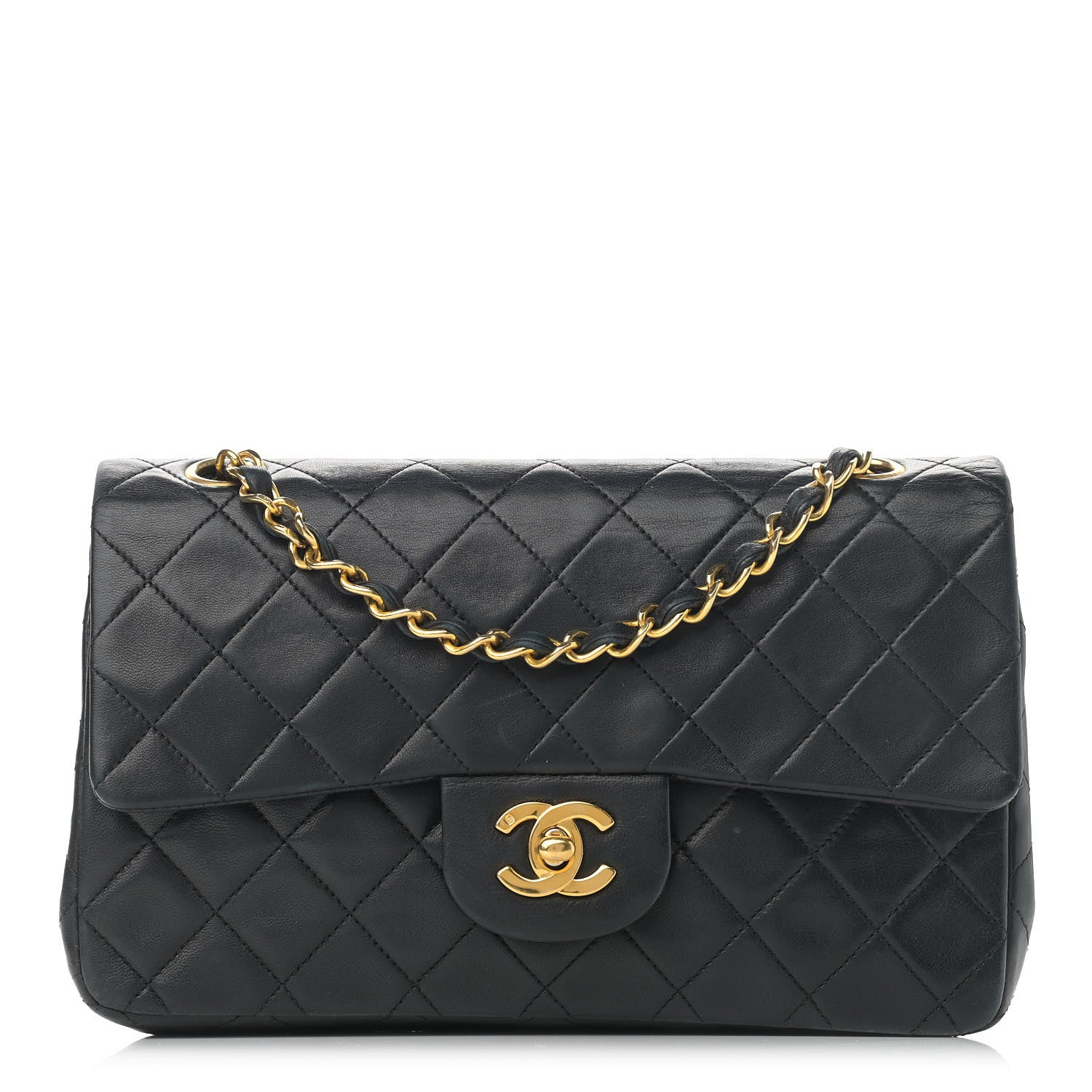 Chanel Lambskin Quilted Small Double Flap Black 1 of 14