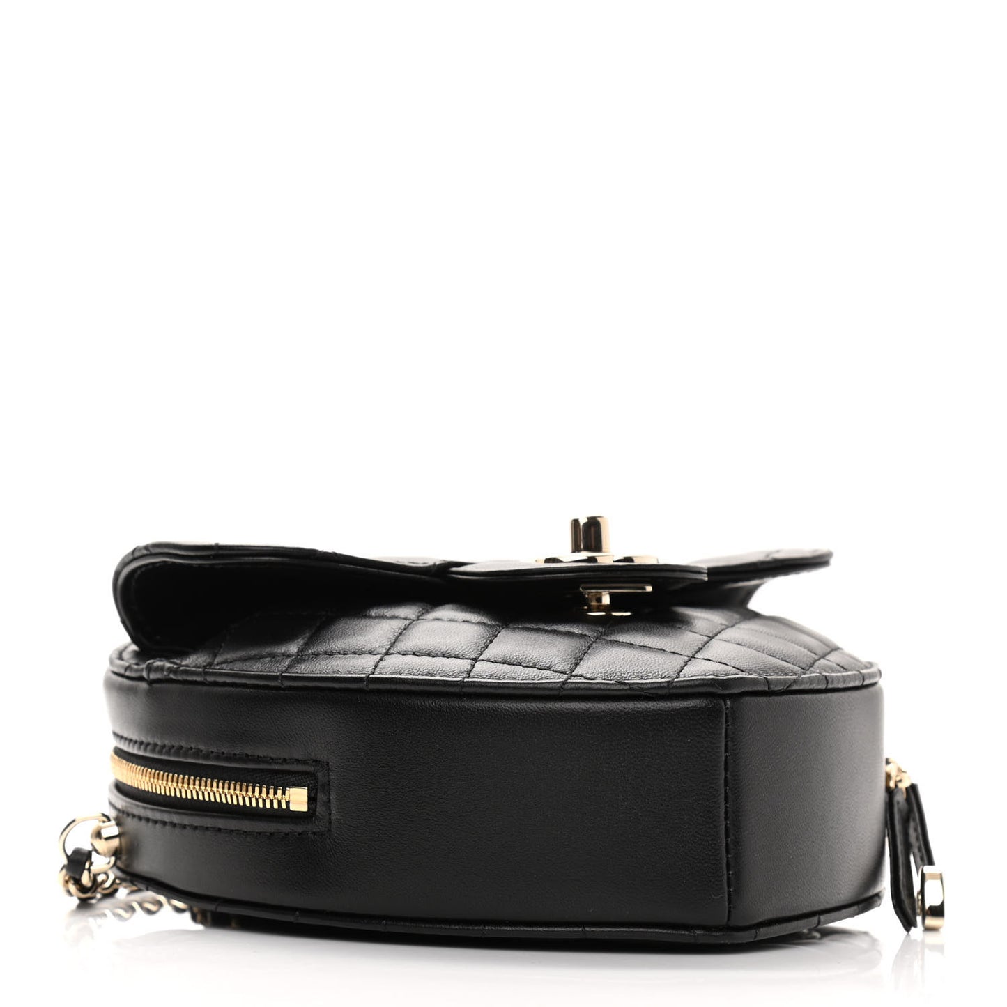 Lambskin Quilted CC In Love Heart Bag Black