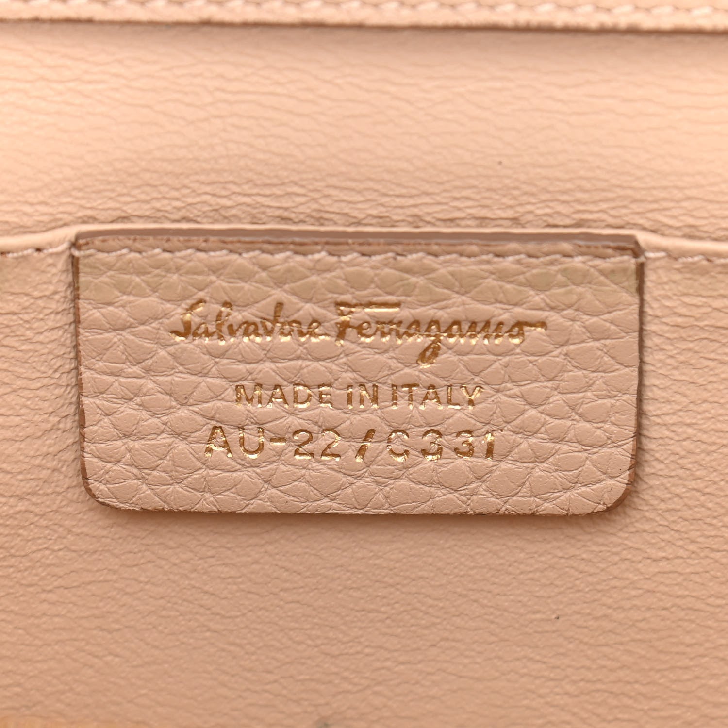 Salvatore Ferragamo Calfskin Clutch Beige 6 of 13
