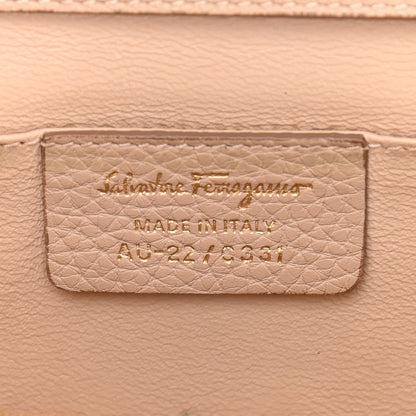 Salvatore Ferragamo Calfskin Clutch Beige 6 of 13