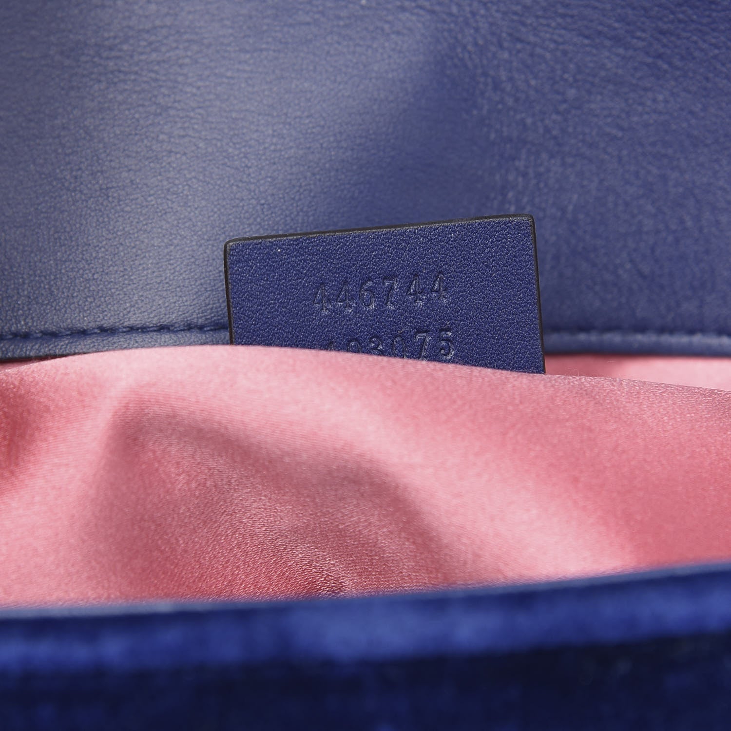 Gucci Velvet Matelasse Mini GG Marmont Shoulder Bag Cobalt Blue 7 of 13