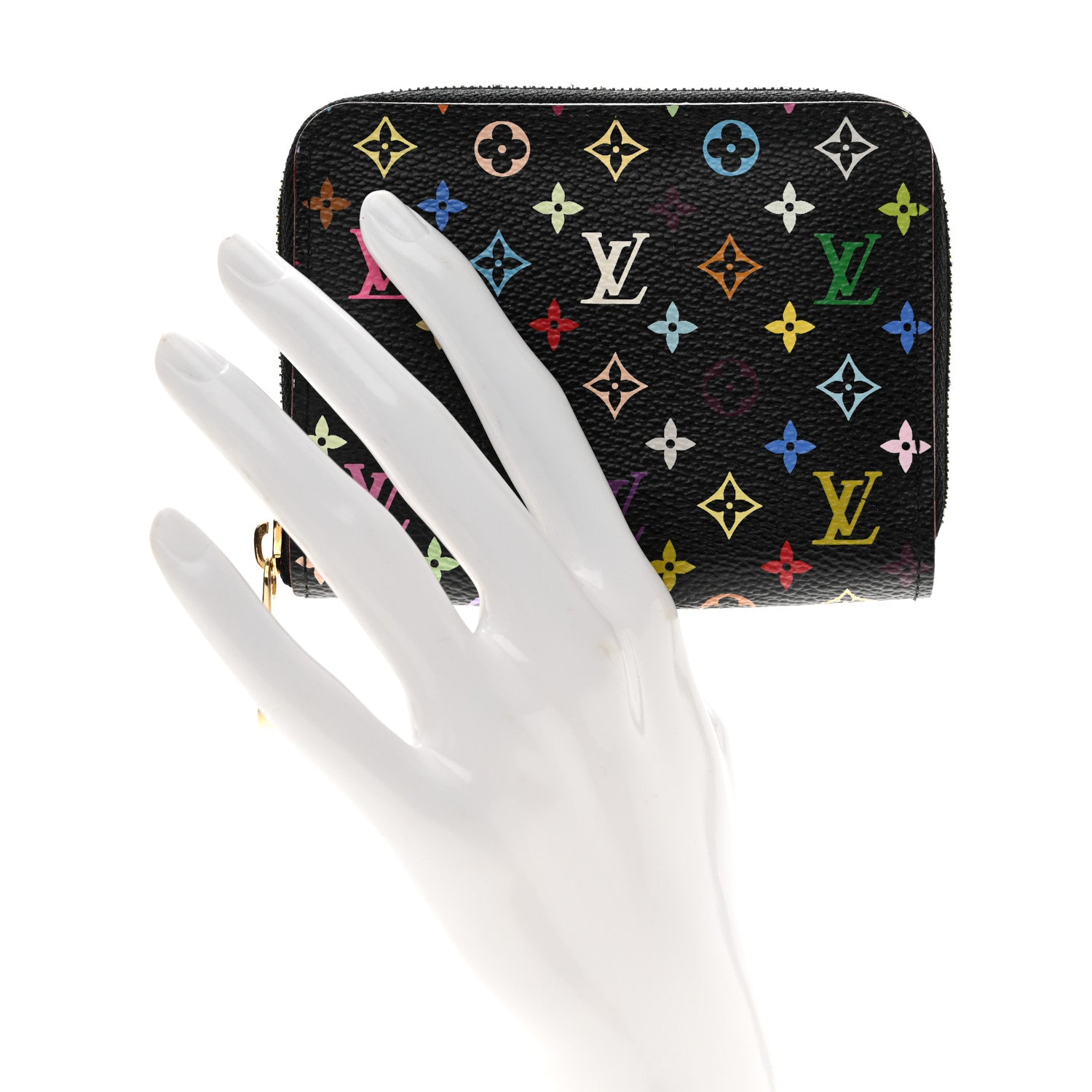 Louis Vuitton Monogram Multicolor Zippy Coin Purse Black Grenade 2 of 6