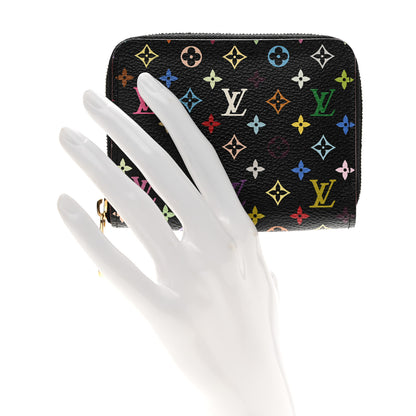 Louis Vuitton Monogram Multicolor Zippy Coin Purse Black Grenade 2 of 6