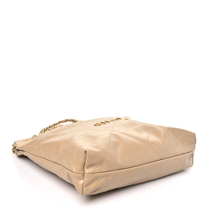 Chanel Shiny Calfskin Quilted Small Chanel 22 Beige 5 of 11