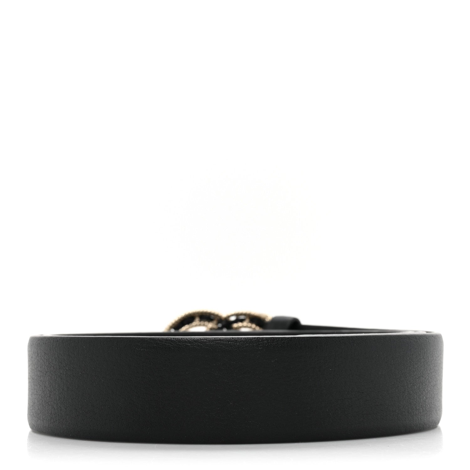 Chanel Lambskin Crystal CC Chain Belt 85 34 Black 2 of 5