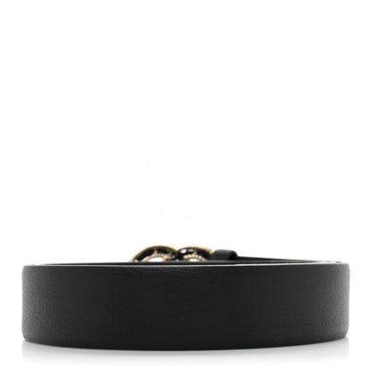 Chanel Lambskin Crystal CC Chain Belt 85 34 Black 2 of 5