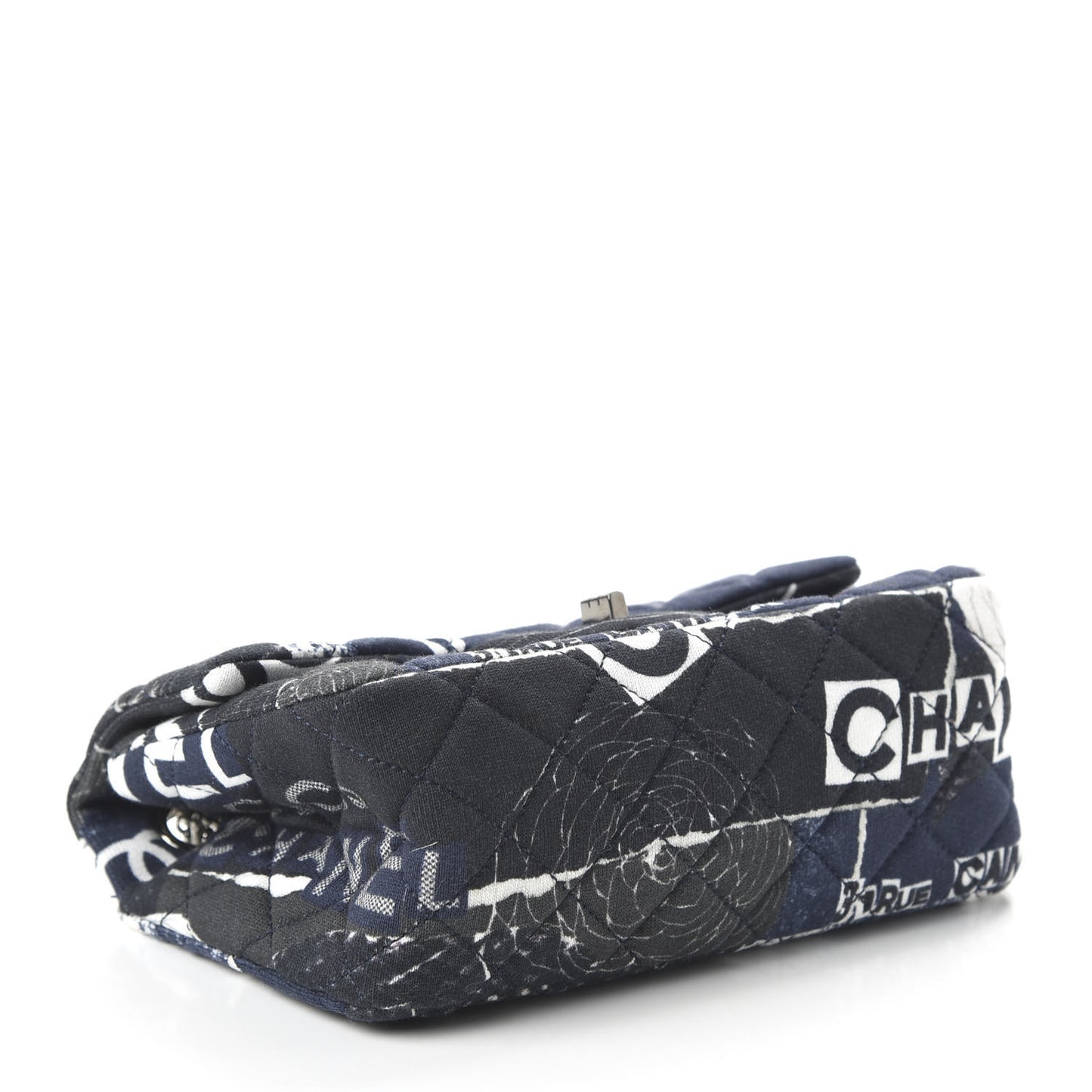 Jersey Quilted Graffiti Reissue Mini Flap Navy Blue