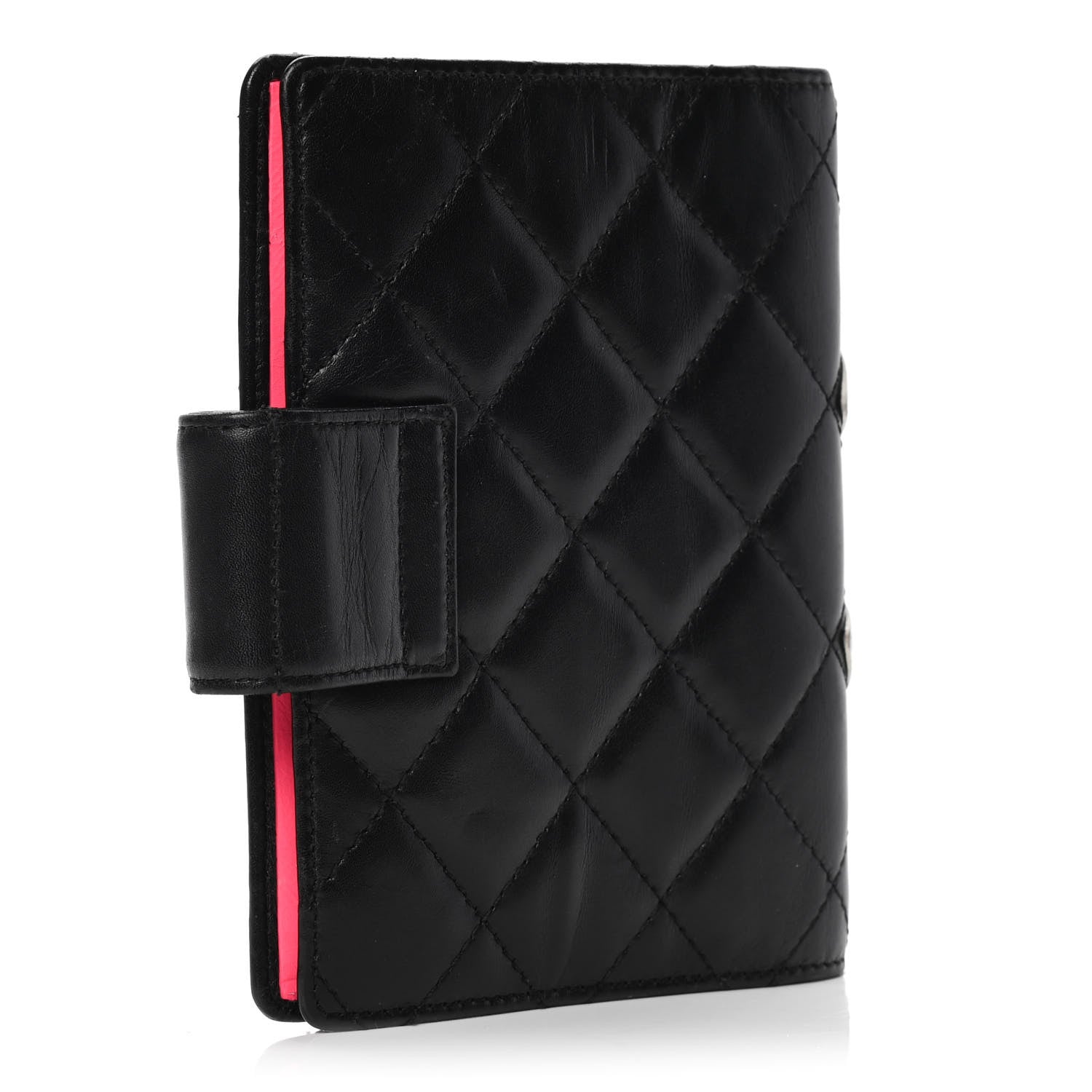 Chanel Calfskin Quilted Small Cambon Agenda Planner Black White 2 of 4