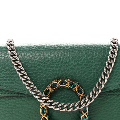Gucci Dollar Calfskin Crystal Super Mini Dionysus Shoulder Bag Emerald 7 of 9