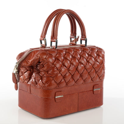 Balenciaga Chevre Quilted Matelasse Train Case Sienna 3 of 7