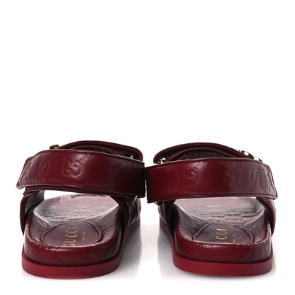 Gucci Guccissima GG Embossed Womens Sandals 40 Rosso Ancora 6 of 12