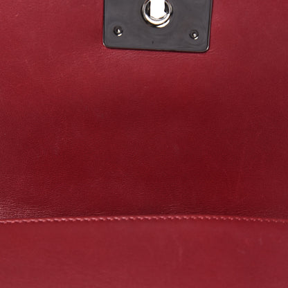 Chanel Calfskin Chain Chevron Small Boy Flap Red 11 of 14