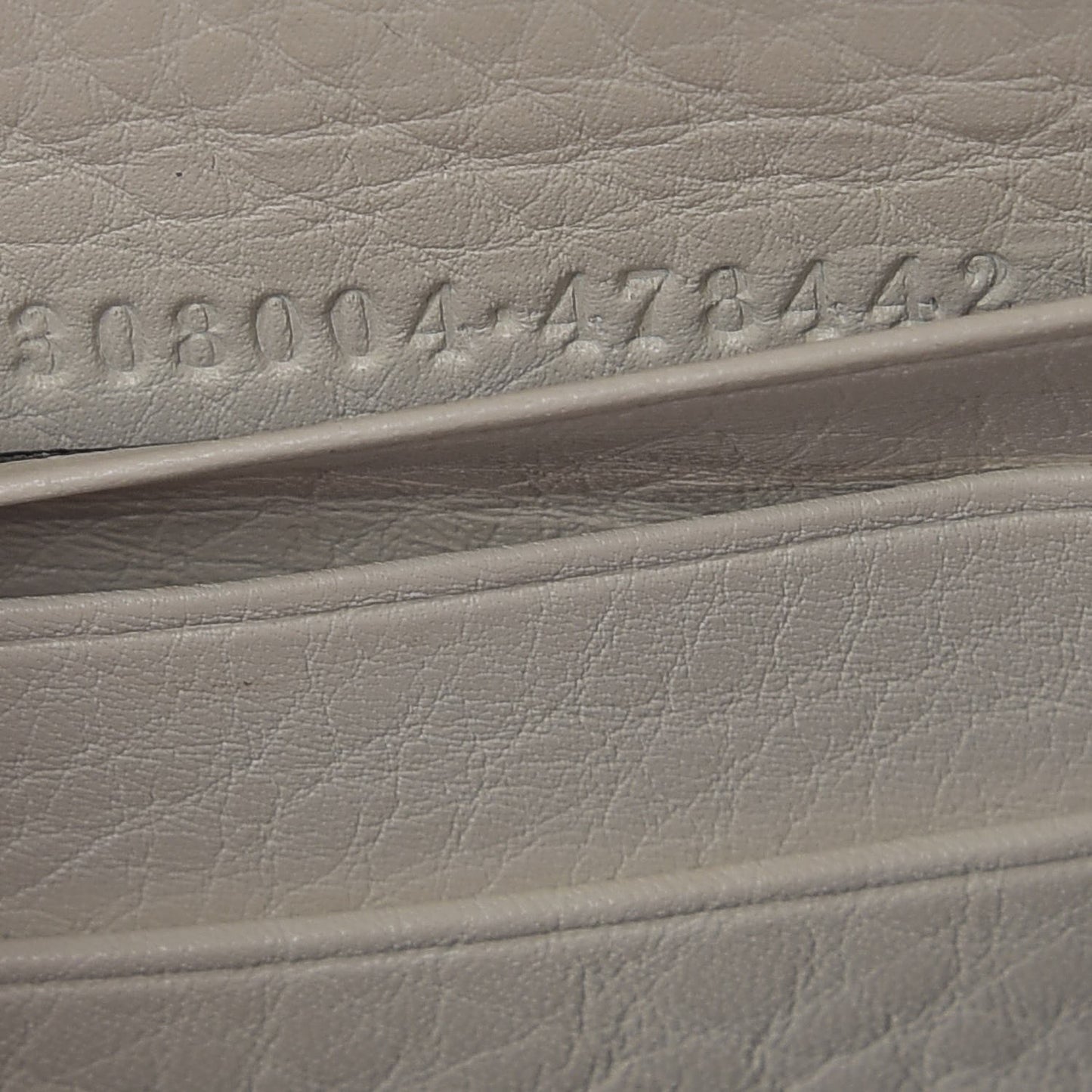 Pebbled Calfskin Soho Zip Around Wallet Off White