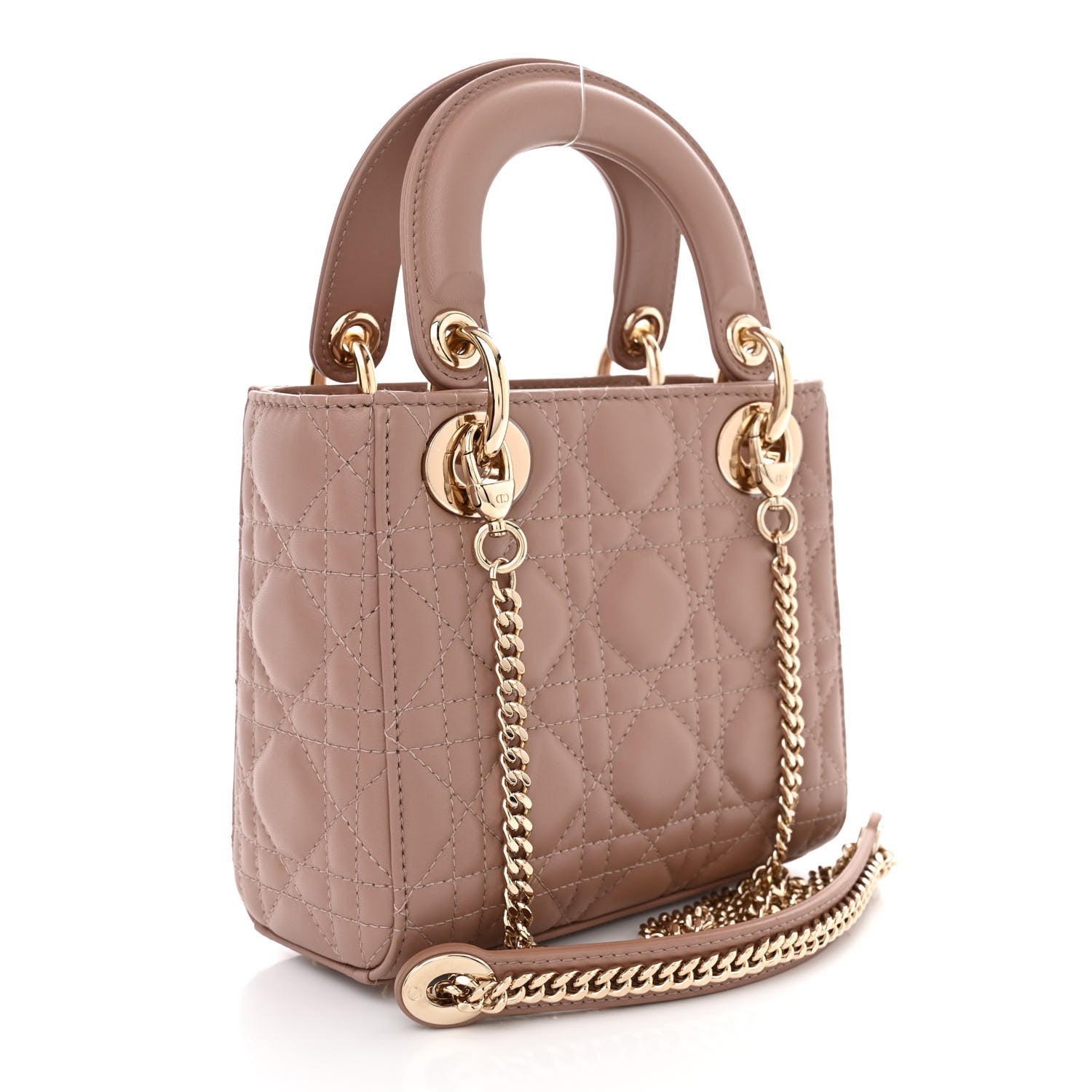 Christian Dior Lambskin Cannage Mini Lady Dior Blush 3 of 12