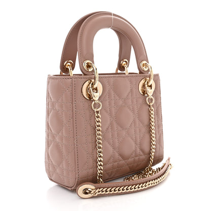 Christian Dior Lambskin Cannage Mini Lady Dior Blush 3 of 12