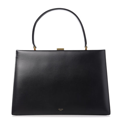Celine Box Calfskin Medium Clasp Bag Black 1 of 10