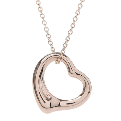 Tiffany 18K Rose Gold 16mm Elsa Peretti Open Heart Pendant Necklace 4 of 7