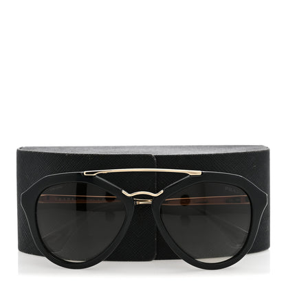 Prada Acetate Metal Cinema Sunglasses SPR 12Q Black 11 of 11