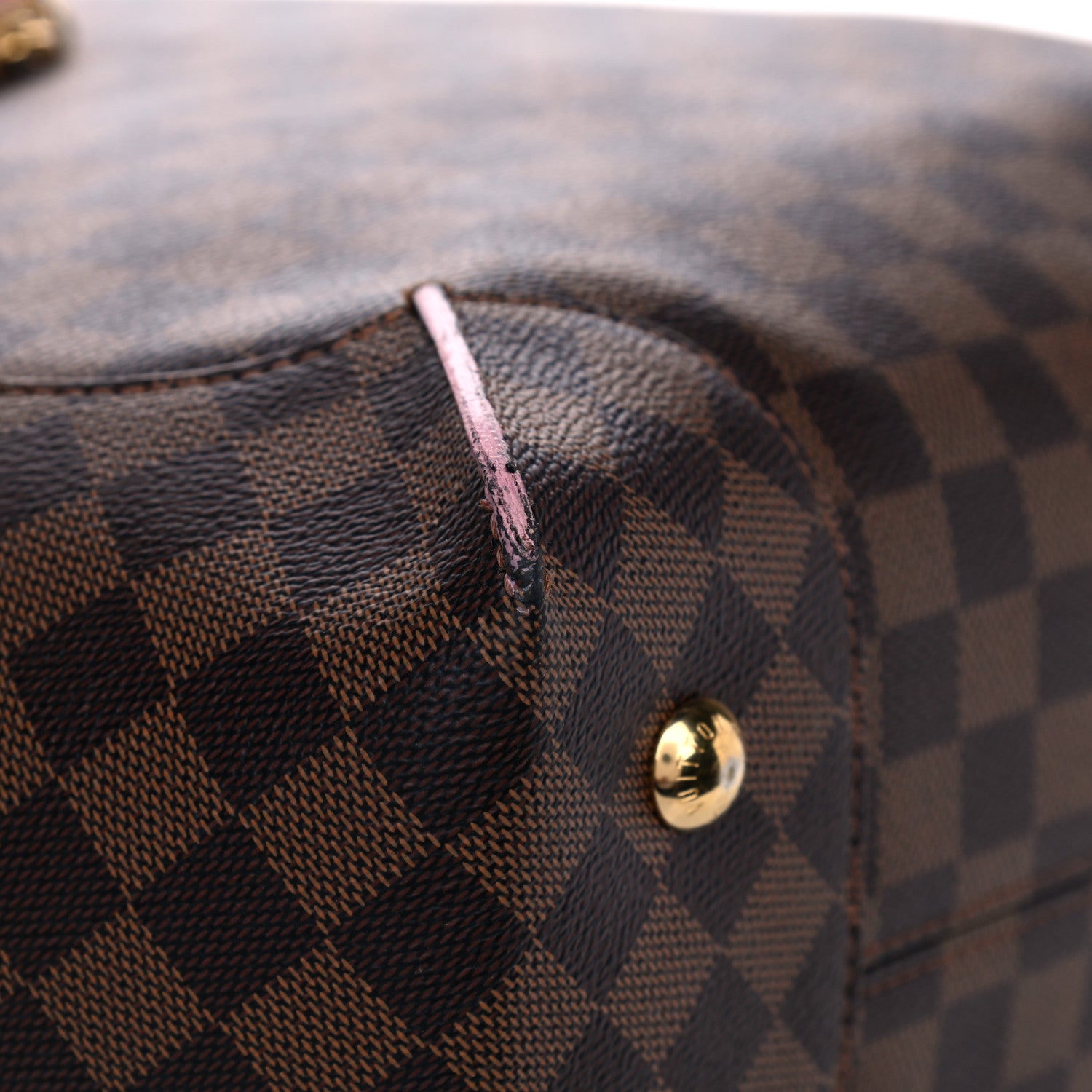 Louis Vuitton Damier Ebene Caissa Hobo Rose Ballerine 6 of 11