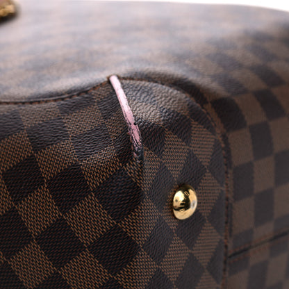 Louis Vuitton Damier Ebene Caissa Hobo Rose Ballerine 6 of 11