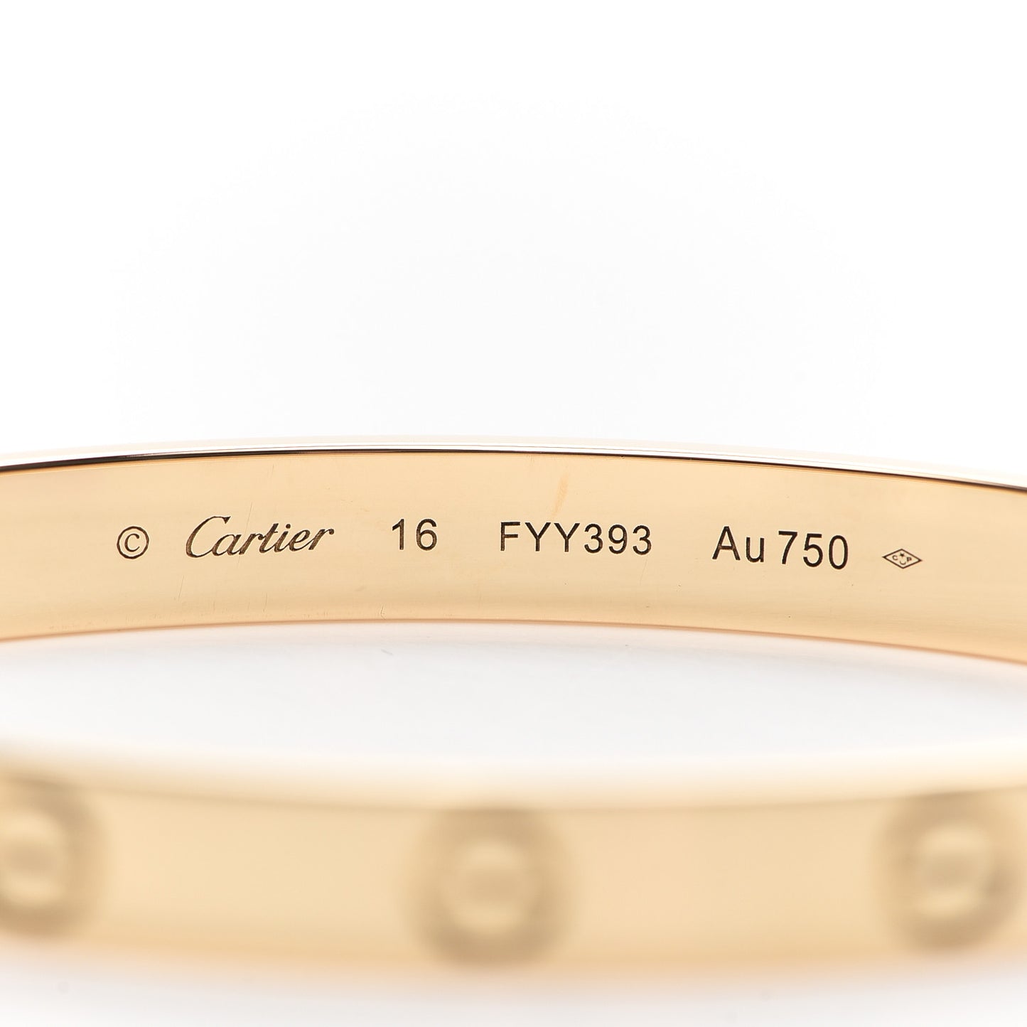 18K Yellow Gold LOVE Bracelet 16