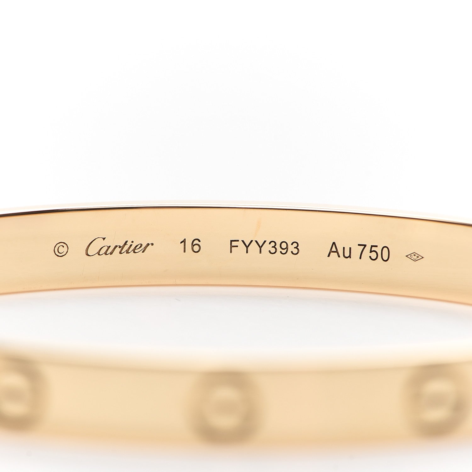 Cartier 18K Yellow Gold LOVE Bracelet 16 4 of 7