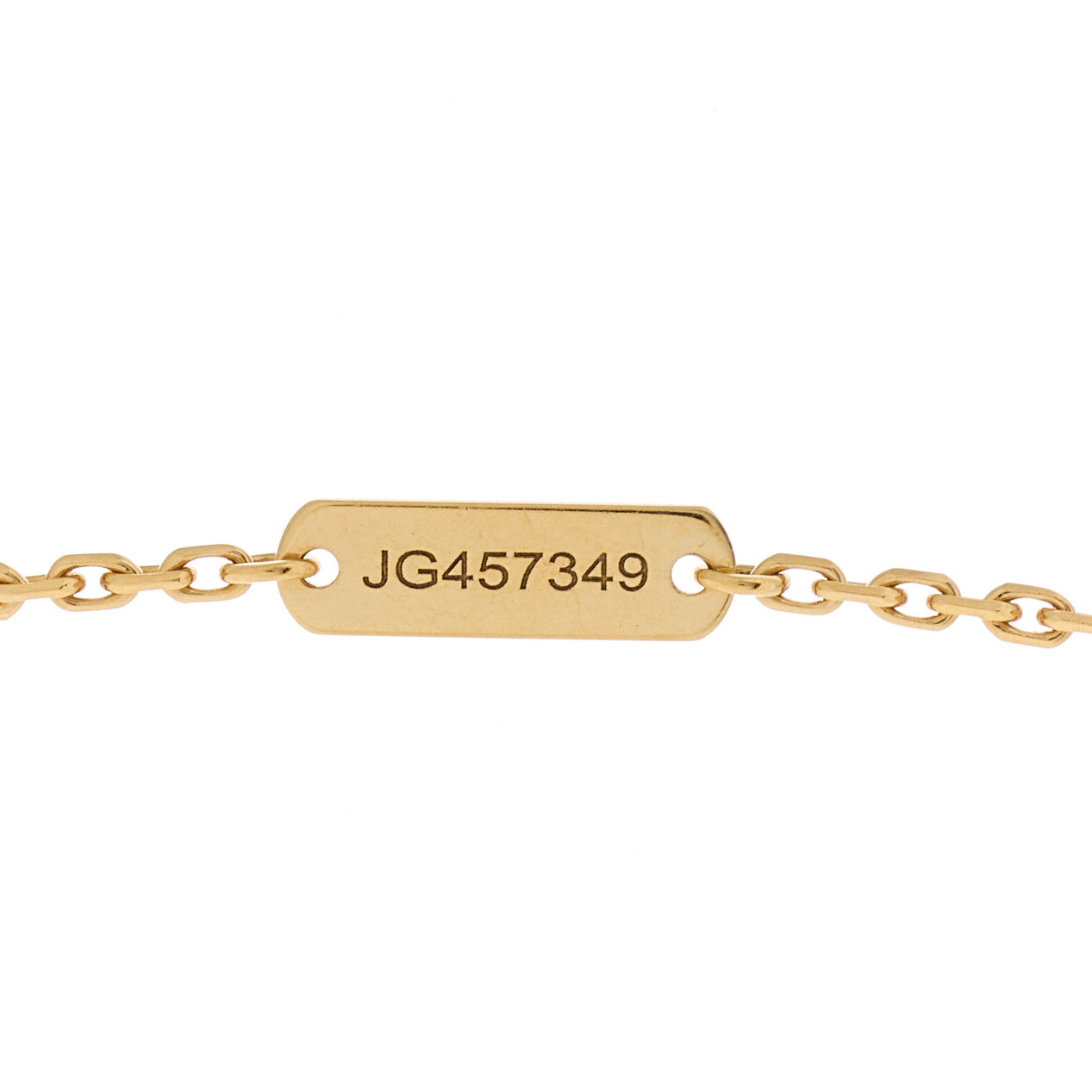 18K Yellow Gold Mother of Pearl Vintage Alhambra Pendant Necklace