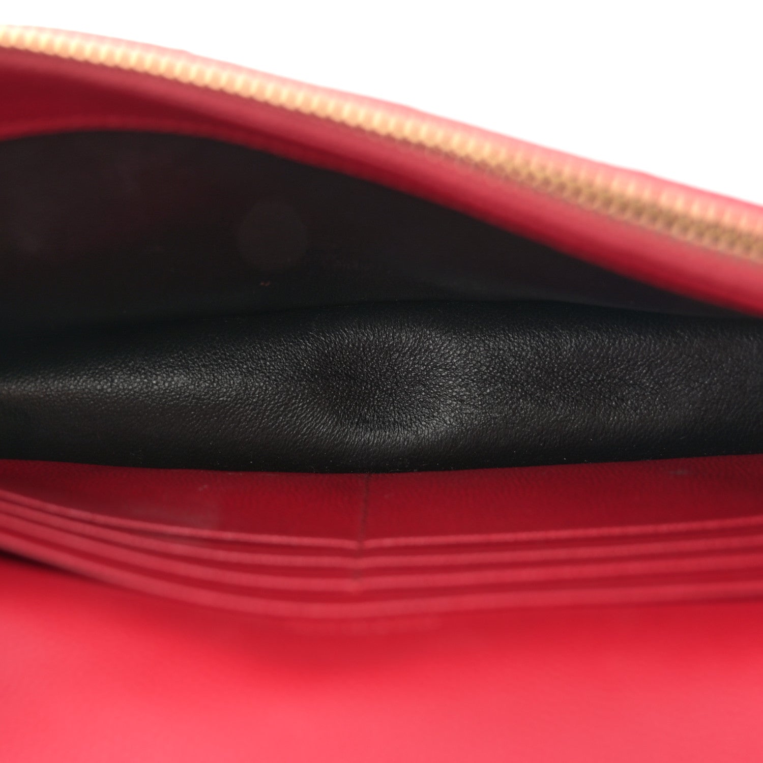 Saint Laurent Grain De Poudre Matelasse Chevron Monogram Envelope Chain Wallet New Red 5 of 13