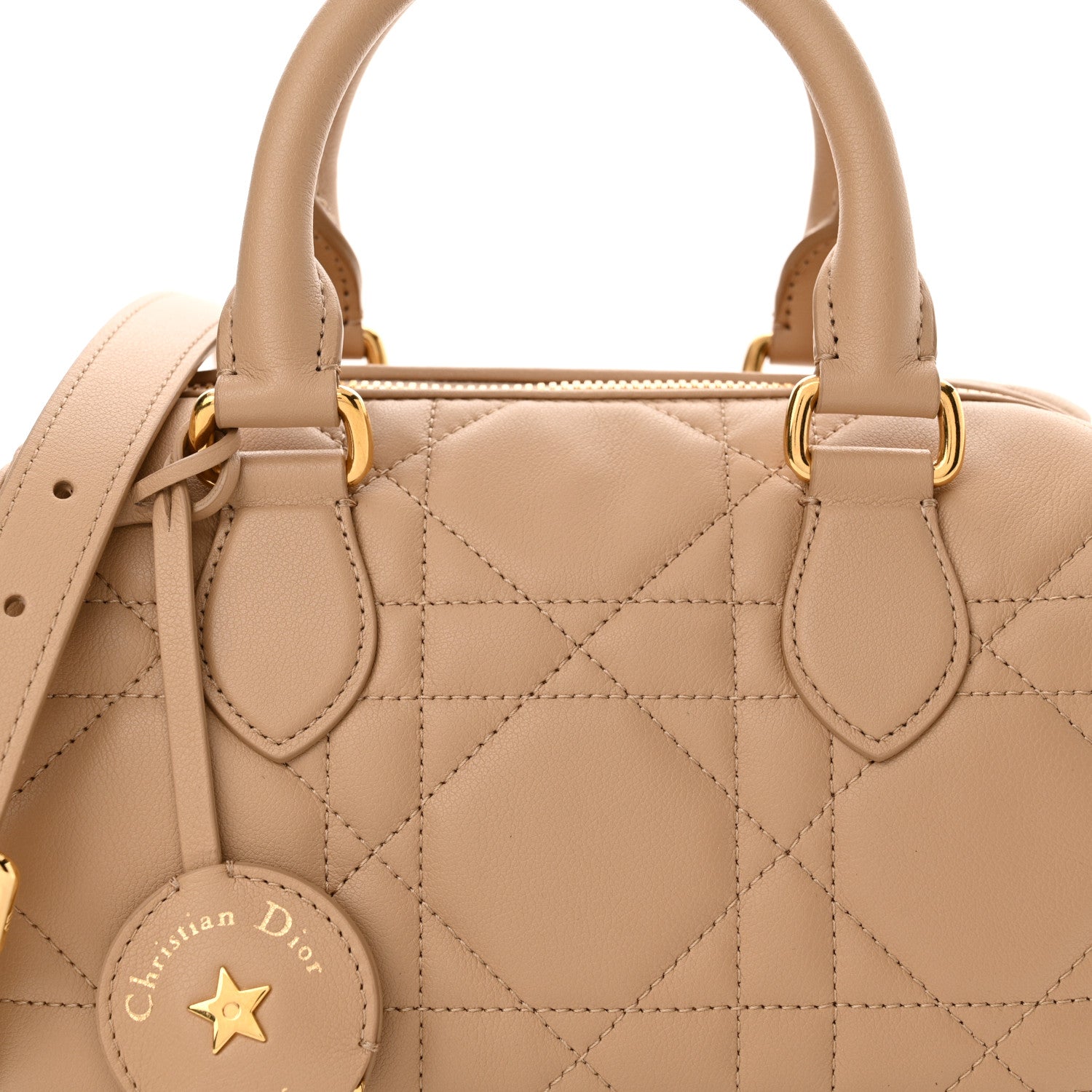 Christian Dior Calfskin Macrocannage Groove 20 Bag Biscuit 8 of 10