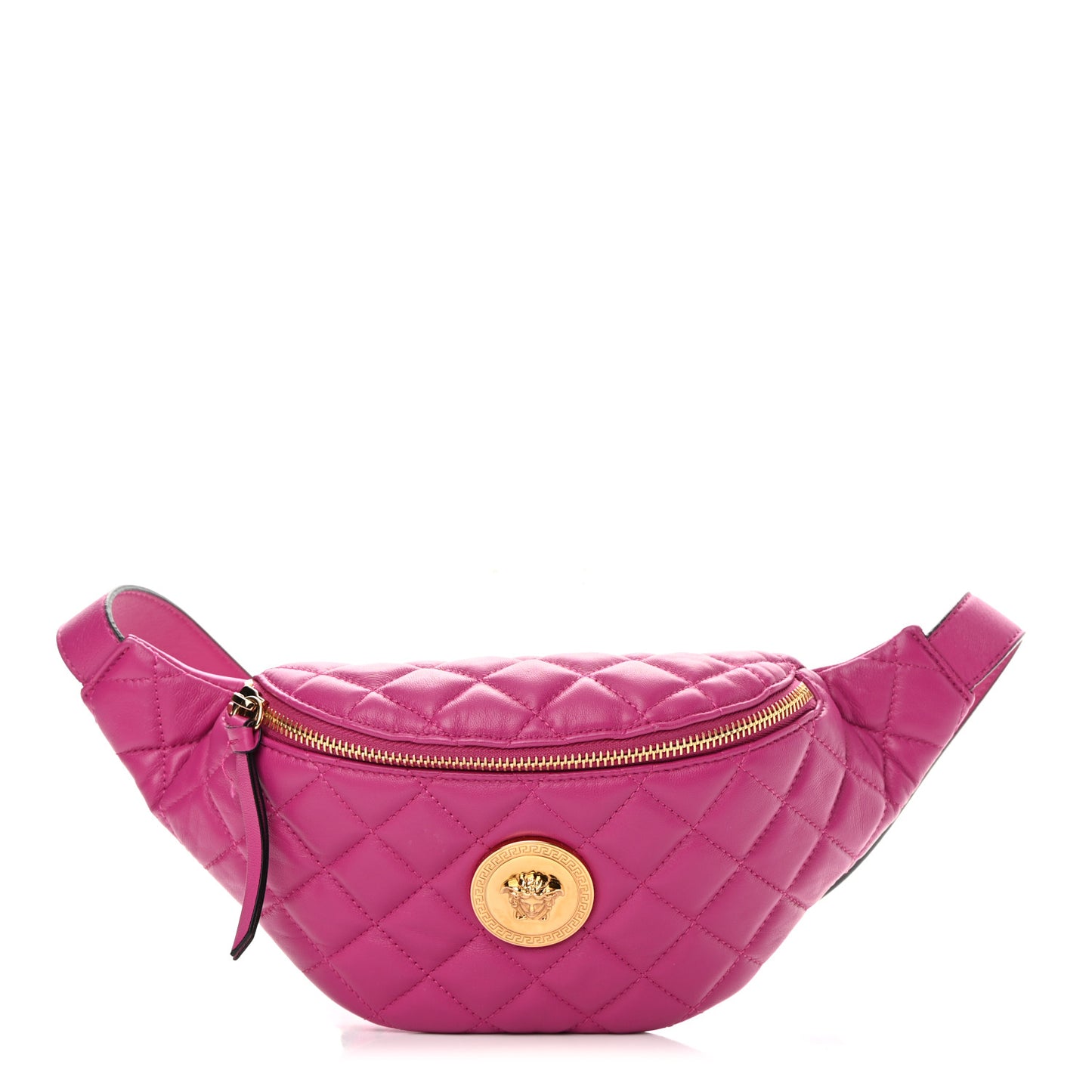 Nappa Quilted Medusa Belt Bag Pink