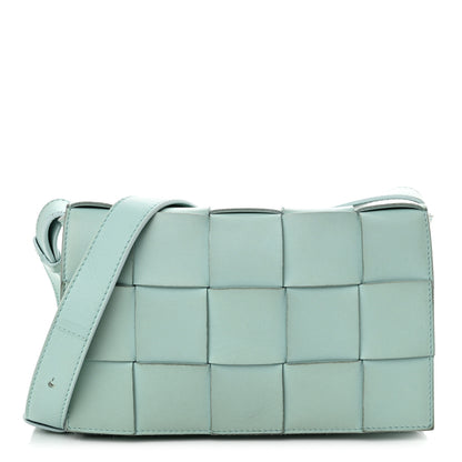 Bottega Veneta Lambskin Maxi Intreccio Cassette Bag Teal Washed 1 of 14