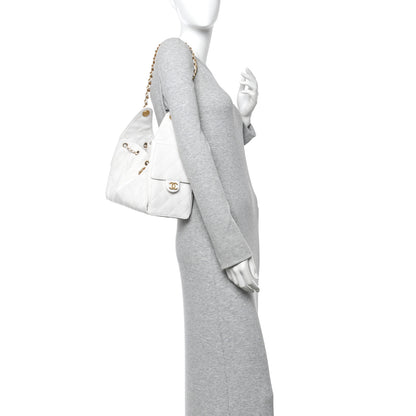 Chanel Caviar Quilted Small Chanel 25 Handbag White 3 of 10