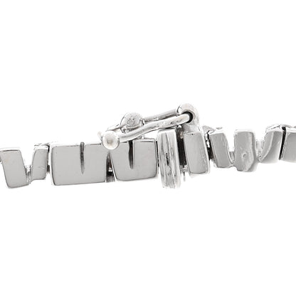 Suzanne Kalan 18K White Gold Diamond Mini Fireworks Baguette Tennis Necklace 4 of 4