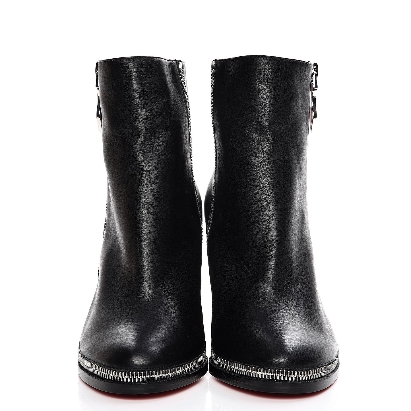 Calfskin Telezip 85 Ankle Bootie 37 Black