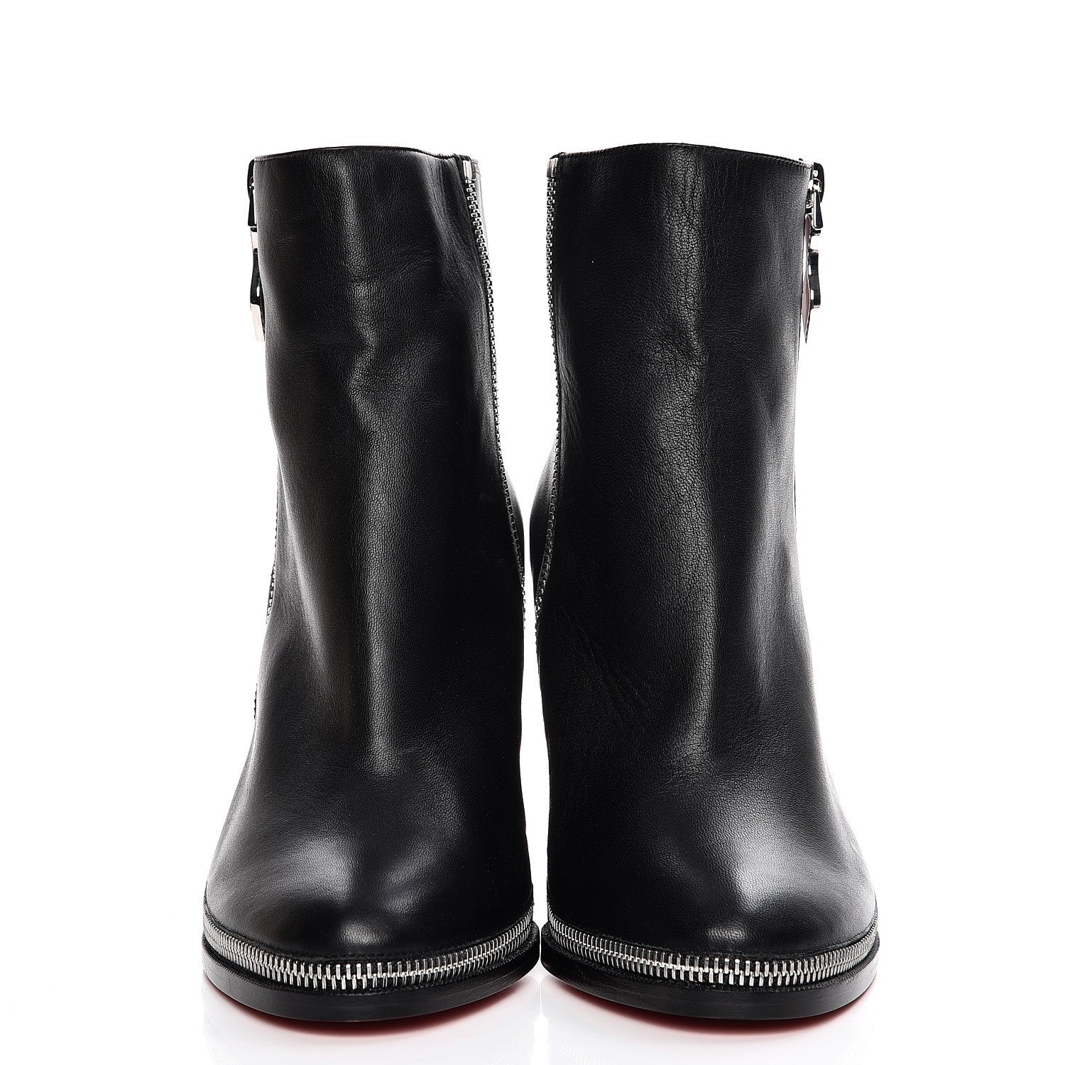 Christian Louboutin Calfskin Telezip 85 Ankle Bootie 37 Black 2 of 12
