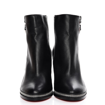 Christian Louboutin Calfskin Telezip 85 Ankle Bootie 37 Black 2 of 12