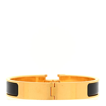Hermes Enamel Narrow Clic Clac H Bracelet GM Black 3 of 5
