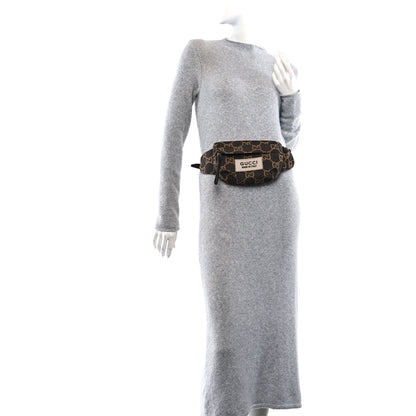 Gucci Recycled Polyester Monogram Jumbo GG Belt Bag Ebony Beige 2 of 10