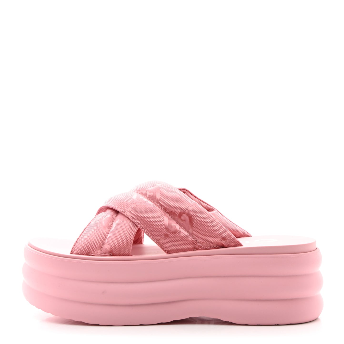 GG Nylon Platform Slide Sandals 39 Hopeful Pink