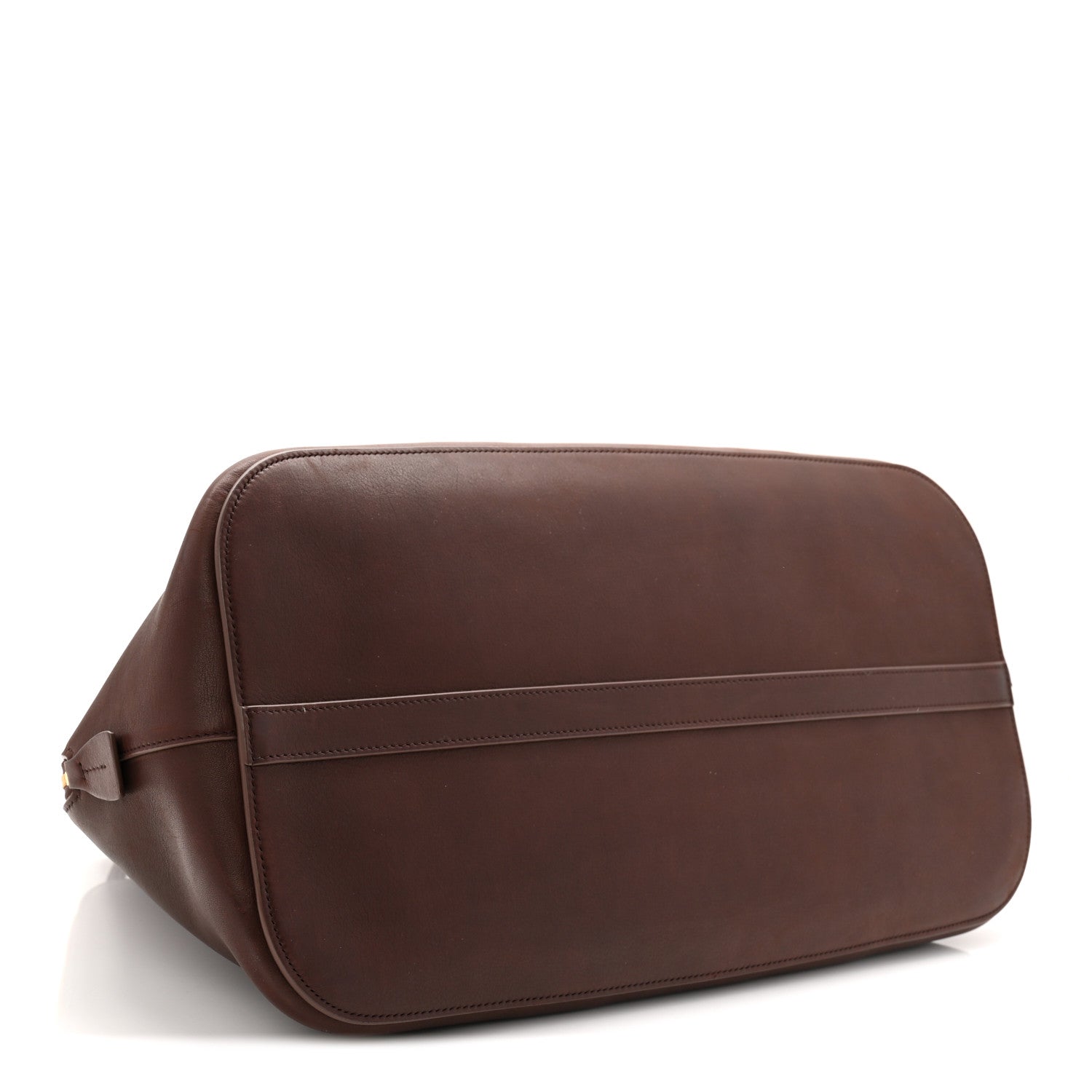 The Row Polished Saddle Calfskin Large Devon Bag Burgundy 4 of 9