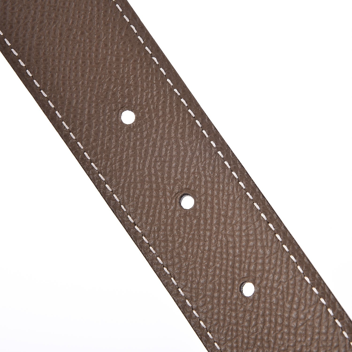 Hermes Swift Togo 32mm Guilloche H Belt 75 Black Etoupe 9 of 13