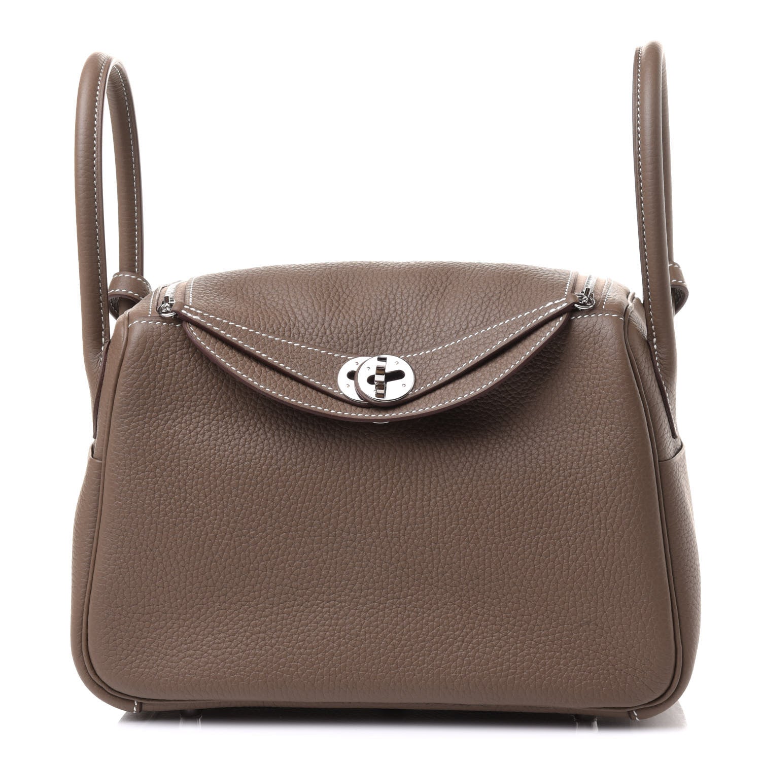 Hermes Taurillon Clemence Lindy 26 Etoupe 1 of 11