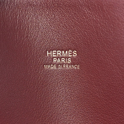 Hermes Taurillon Clemence Bolide 35 Bordeaux 6 of 9