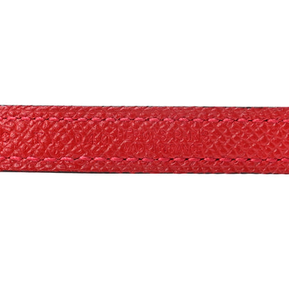 Hermes Swift Epsom 13mm Mini Laquee Reversible Belt 80 Rouge Casaque Magnolia 5 of 6