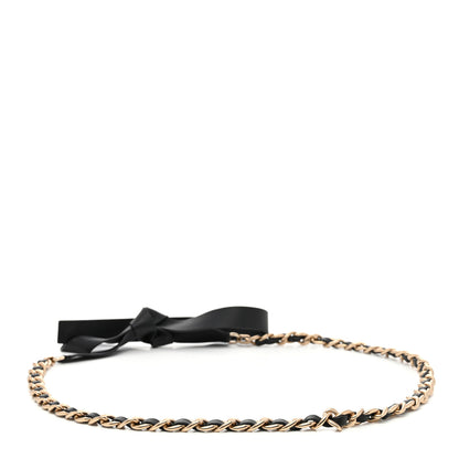Chanel Lambskin Chain CC Bow Belt M Black Gold 2 of 4