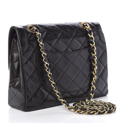 Chanel Lambskin Quilted Small Double Flap Black 3 of 12