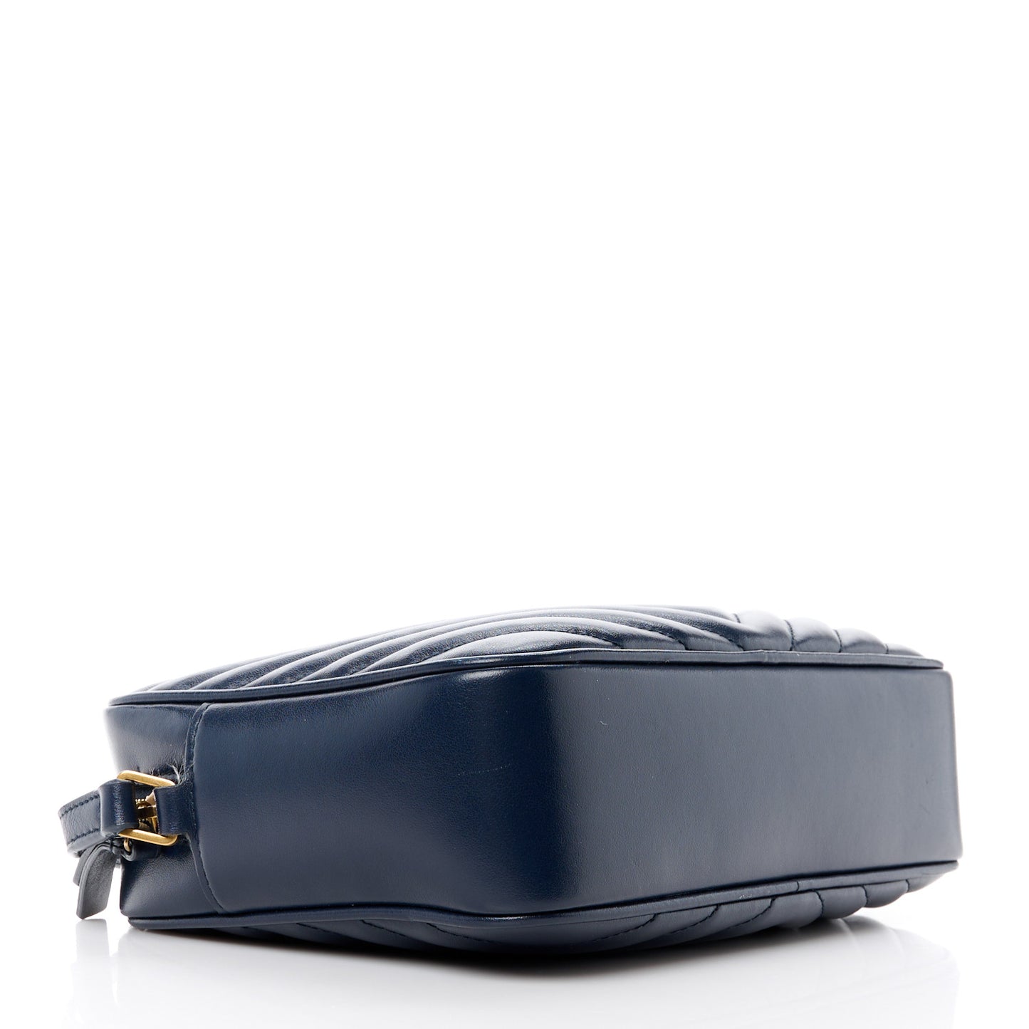 SAINT LAURENT Calfskin Matelasse Monogram Lou Camera Bag Navy
