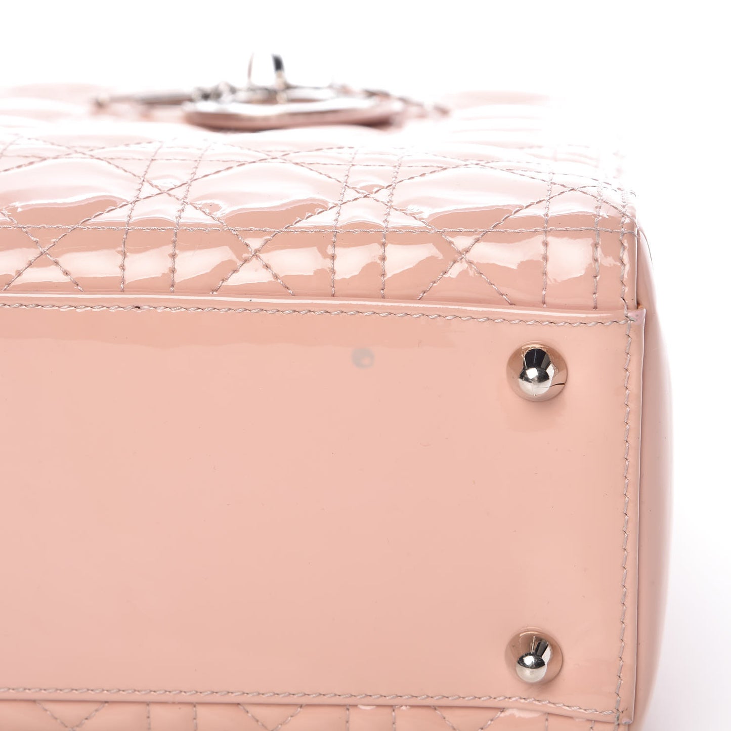 Patent Cannage Large Lady Dior Light Pink