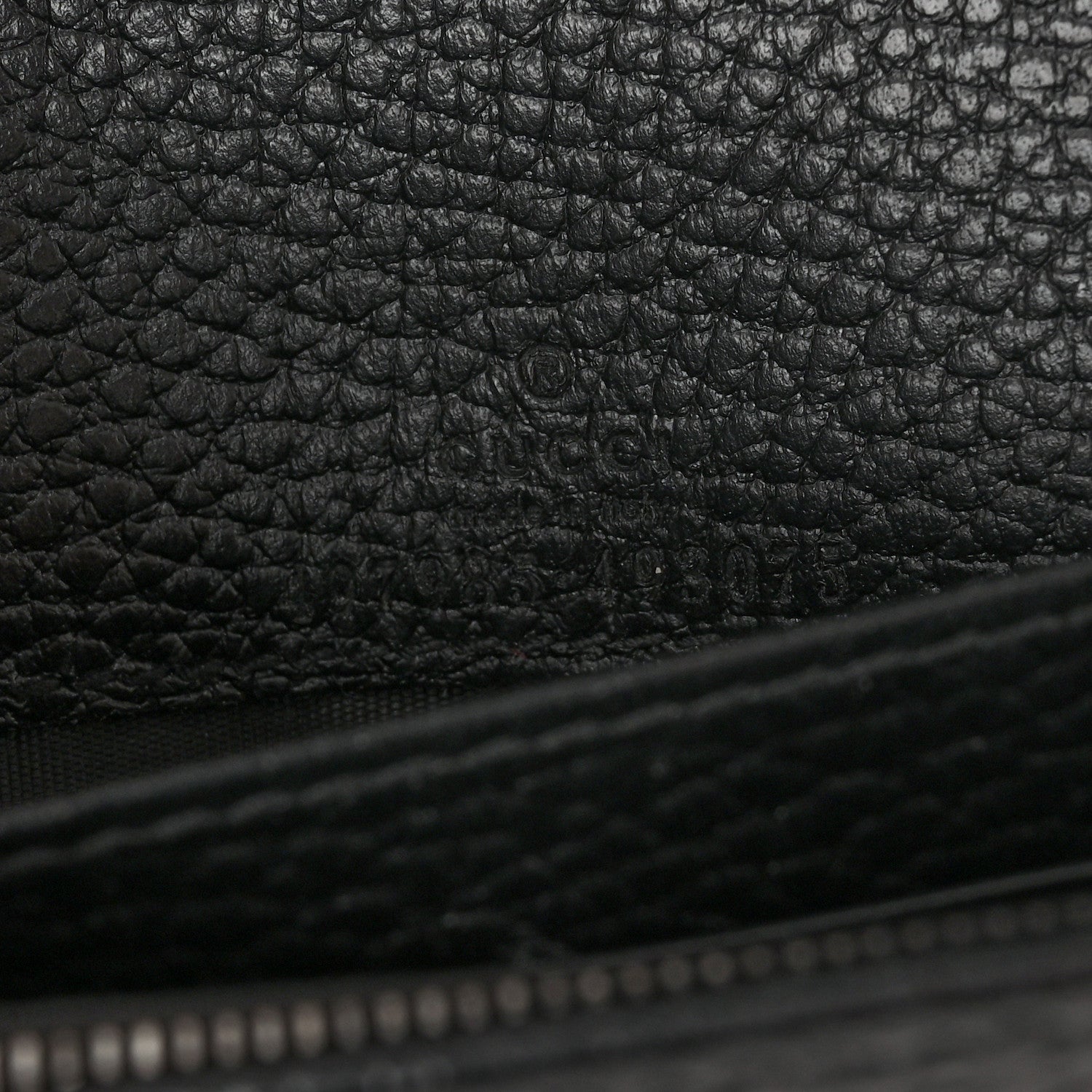 Gucci Dollar Calfskin Enamel Monochrome Mini GG Marmont Chain Wallet Black 7 of 11