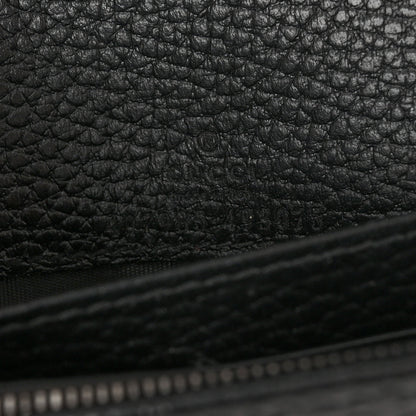 Gucci Dollar Calfskin Enamel Monochrome Mini GG Marmont Chain Wallet Black 7 of 11